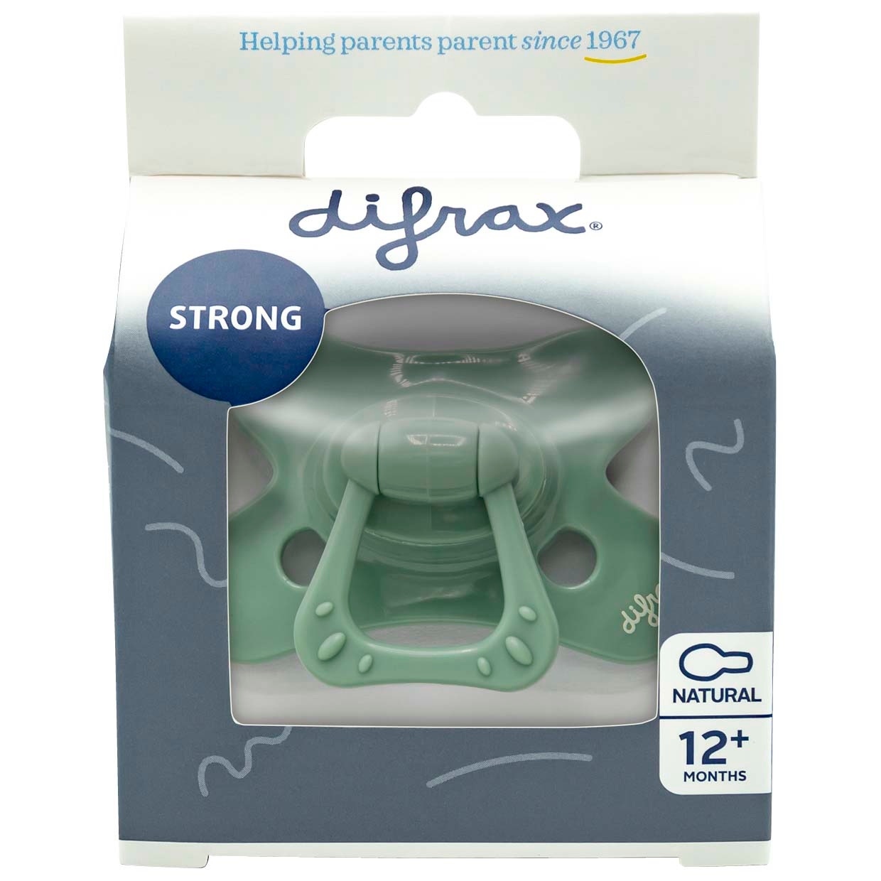 Difrax fopspeen Natural Pure 12+ maanden mint