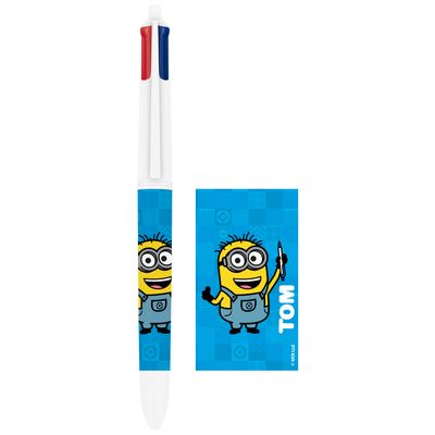 BIC 4 Couleurs - Stylo à bille 4 couleurs Minions 1 - 1 mm - pointe moyenne Bic