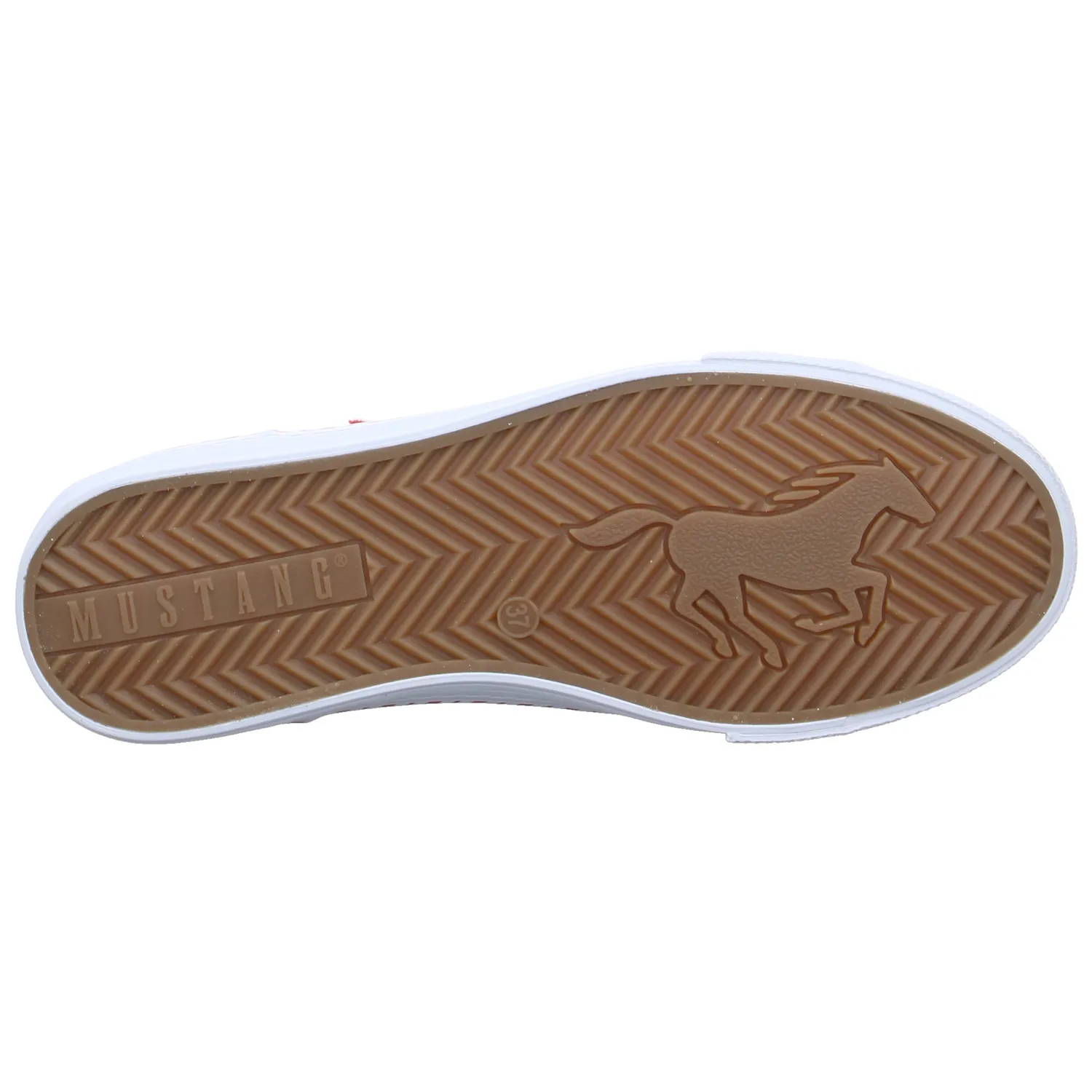 MUSTANG Sneaker Rot Textil  mit Wechselfussbett