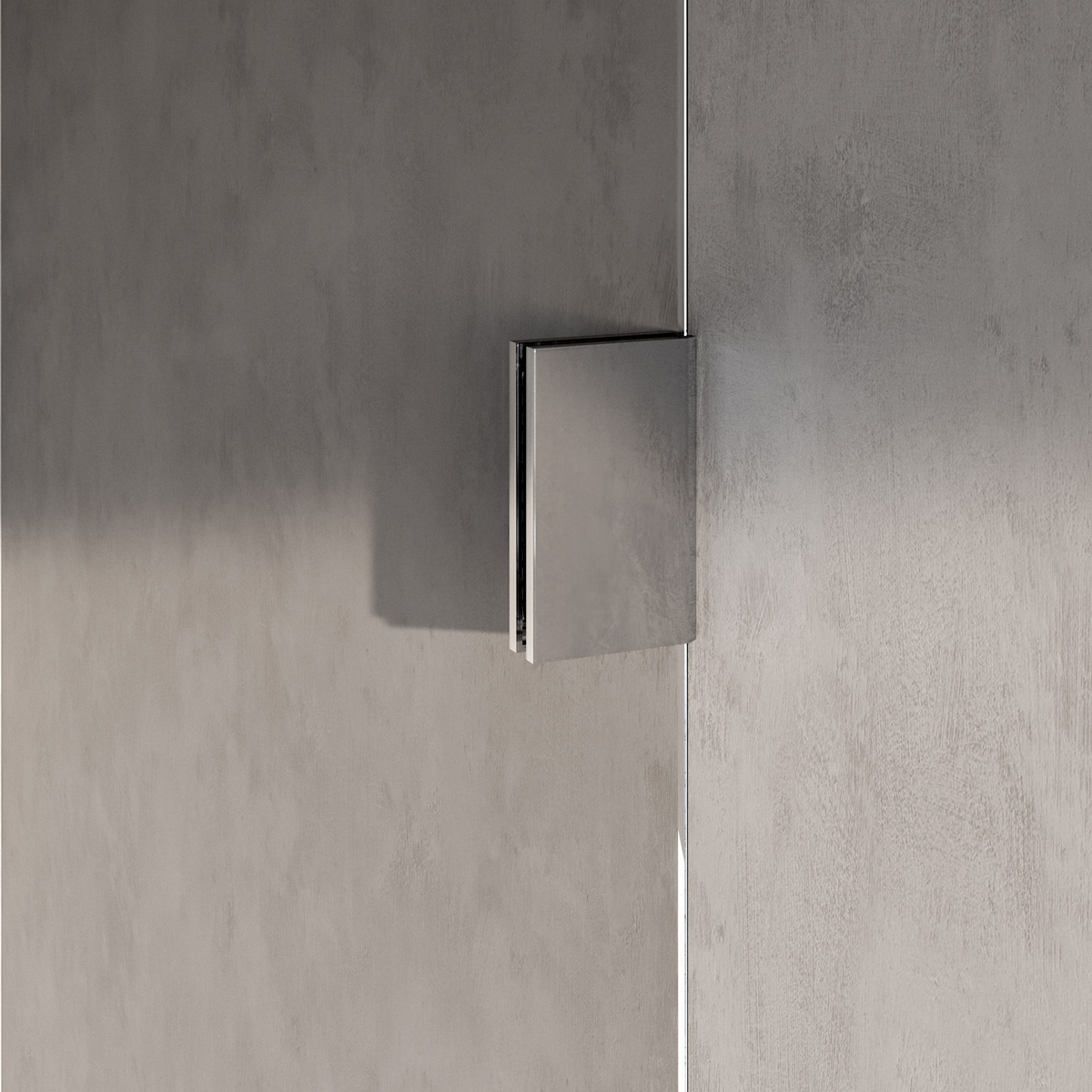 Brauer Void Carving profielloze nisdeur 190cm met draaideur 70cm aan muur chroom
