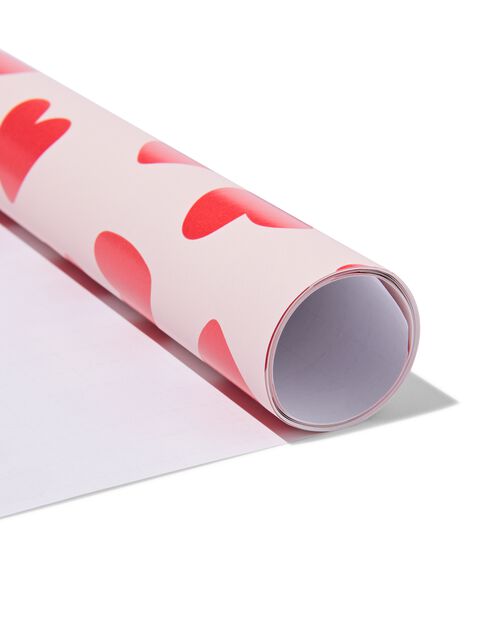 papier cadeau cœurs