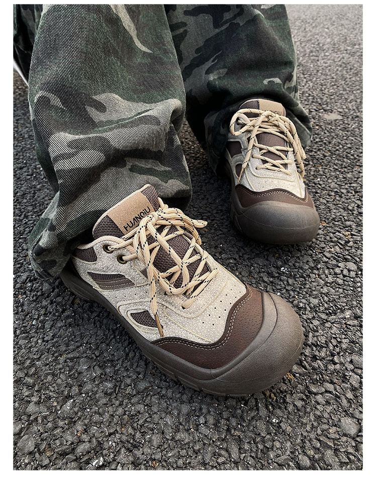 HANO - Veterschoenen met contrasterende afwerking
