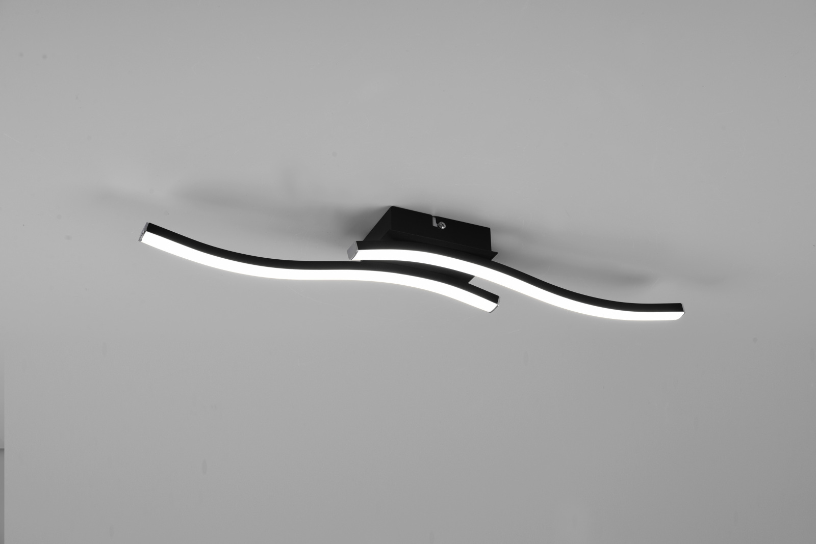 LED-Deckenlampe - schwarz matt - Metall - 56 cm