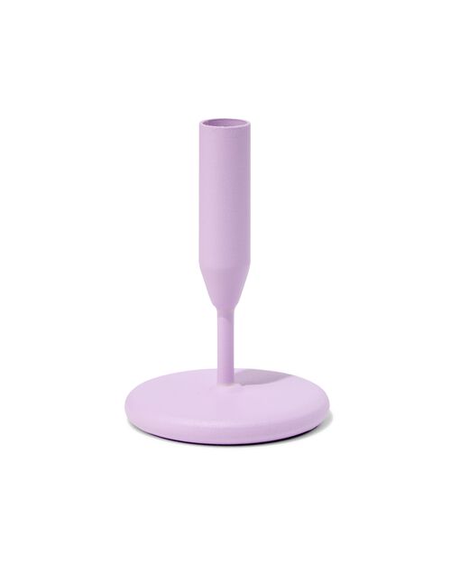 bougeoir tube Ø10x15 lilas métal