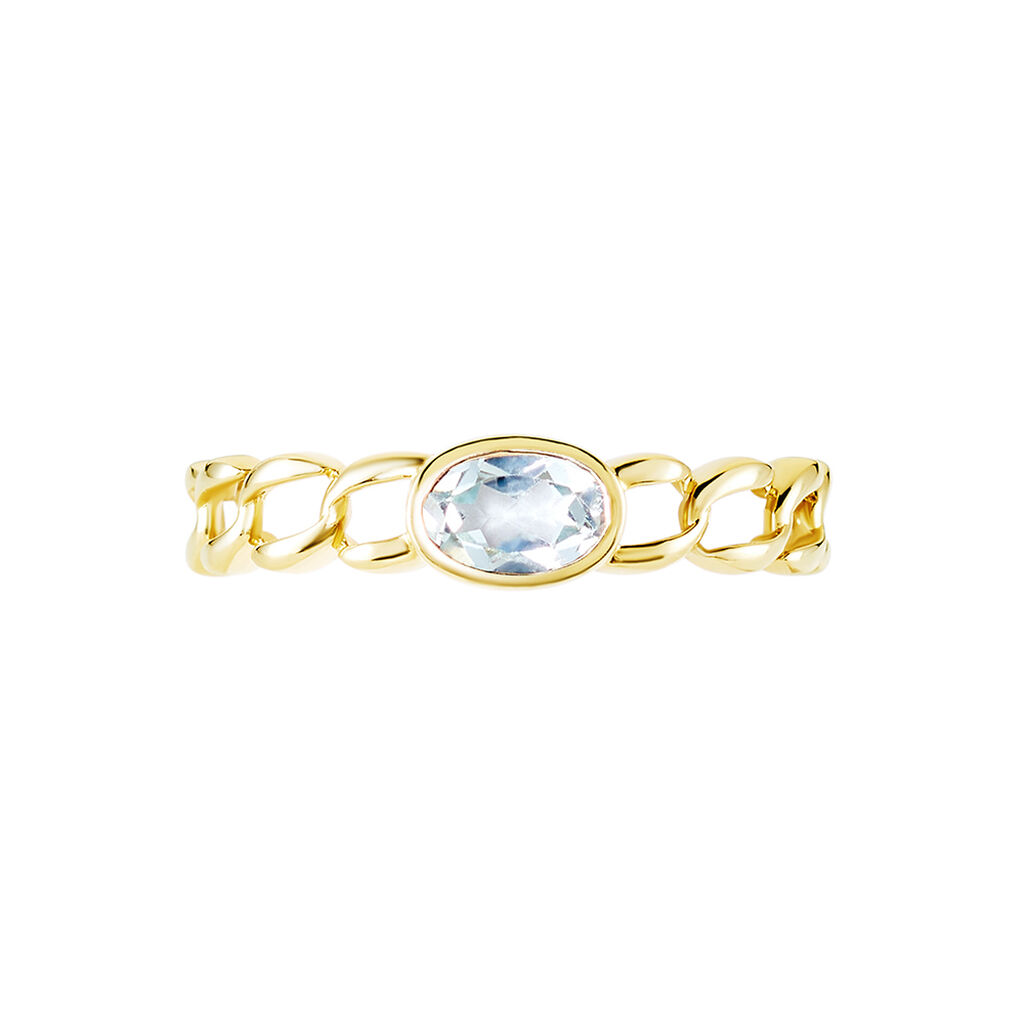 Bague Chain Or Jaune Topaze