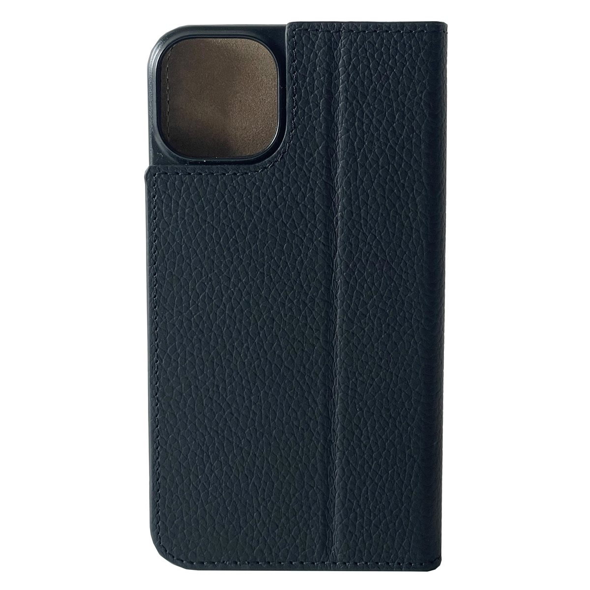 iPhone 14 Echtleder Book Case Tasche Flip Cover Hand Made (MARCIP14-M01) - Schwarz