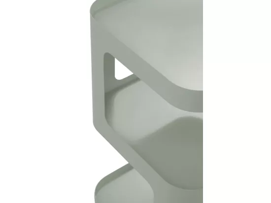 Table d'appoint en métal blanc