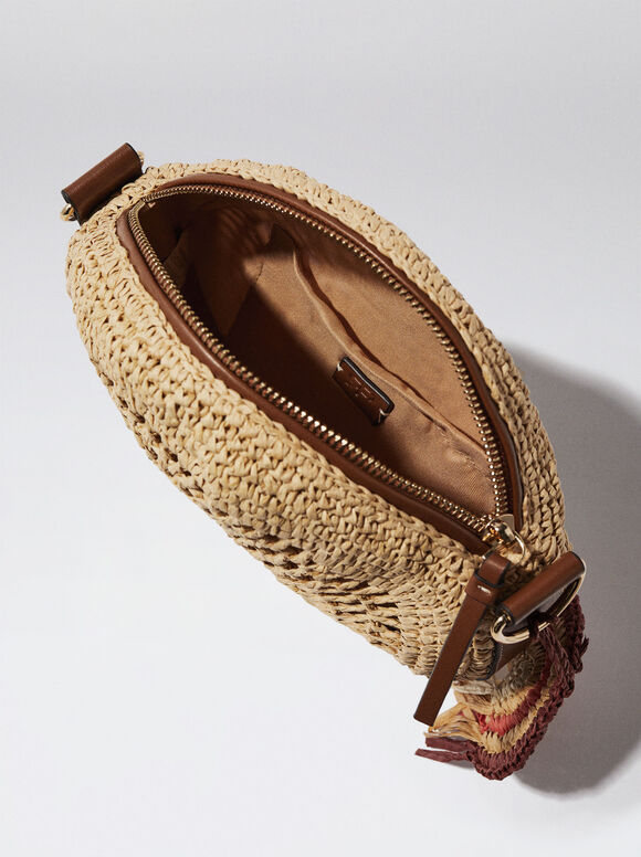 Bolso Bandolera De Paja - Camelo