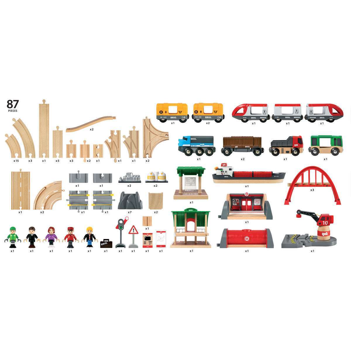 BRIO Spiel Straßen & Schienen Bahn Set Deluxe