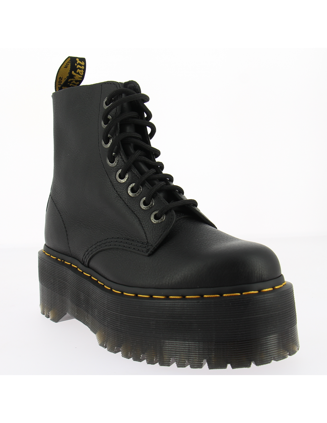dr martens boots compensées femme 1460 pascal max cuir noir