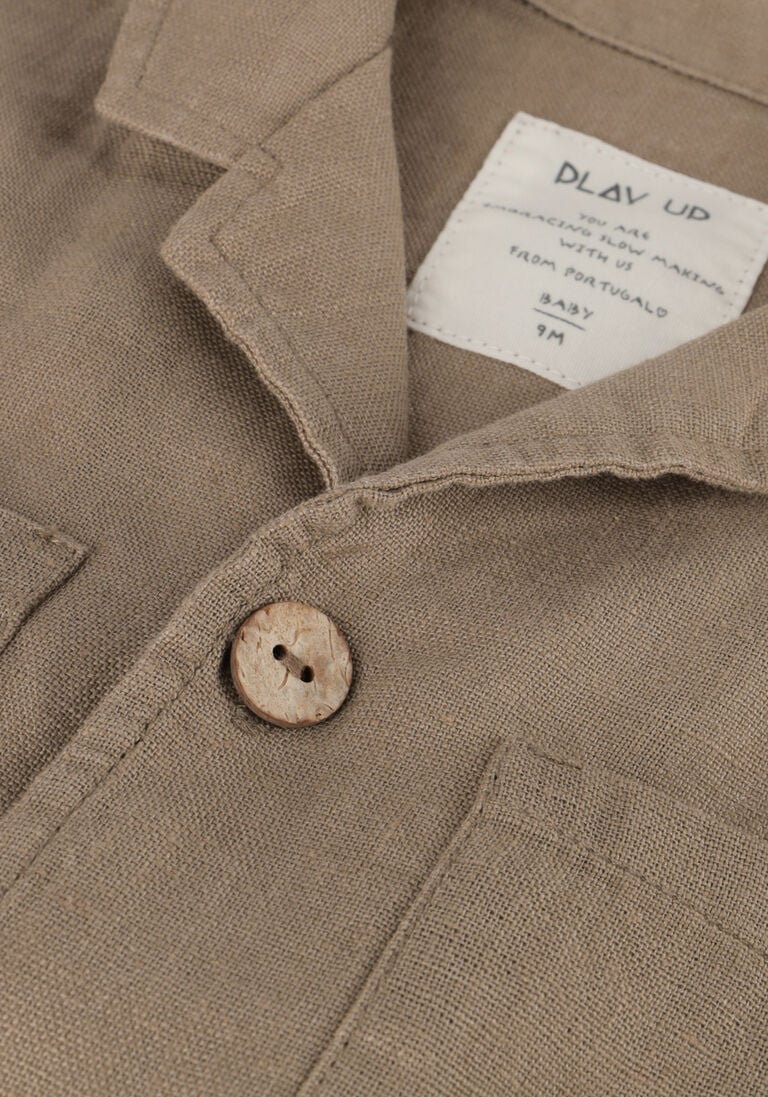 PLAY UP bruine play up blouse linen shirt