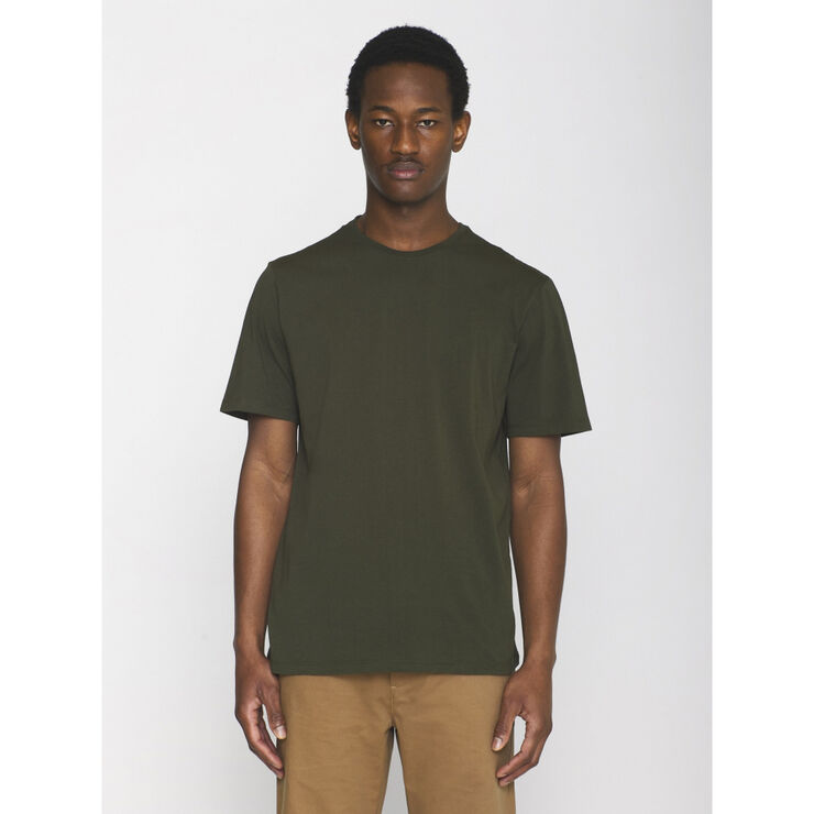 Knowledge Cotton Apparel AGNAR basic t-shirt - Regenerative Organic Certified™ - GOTS/Vegan Grøn