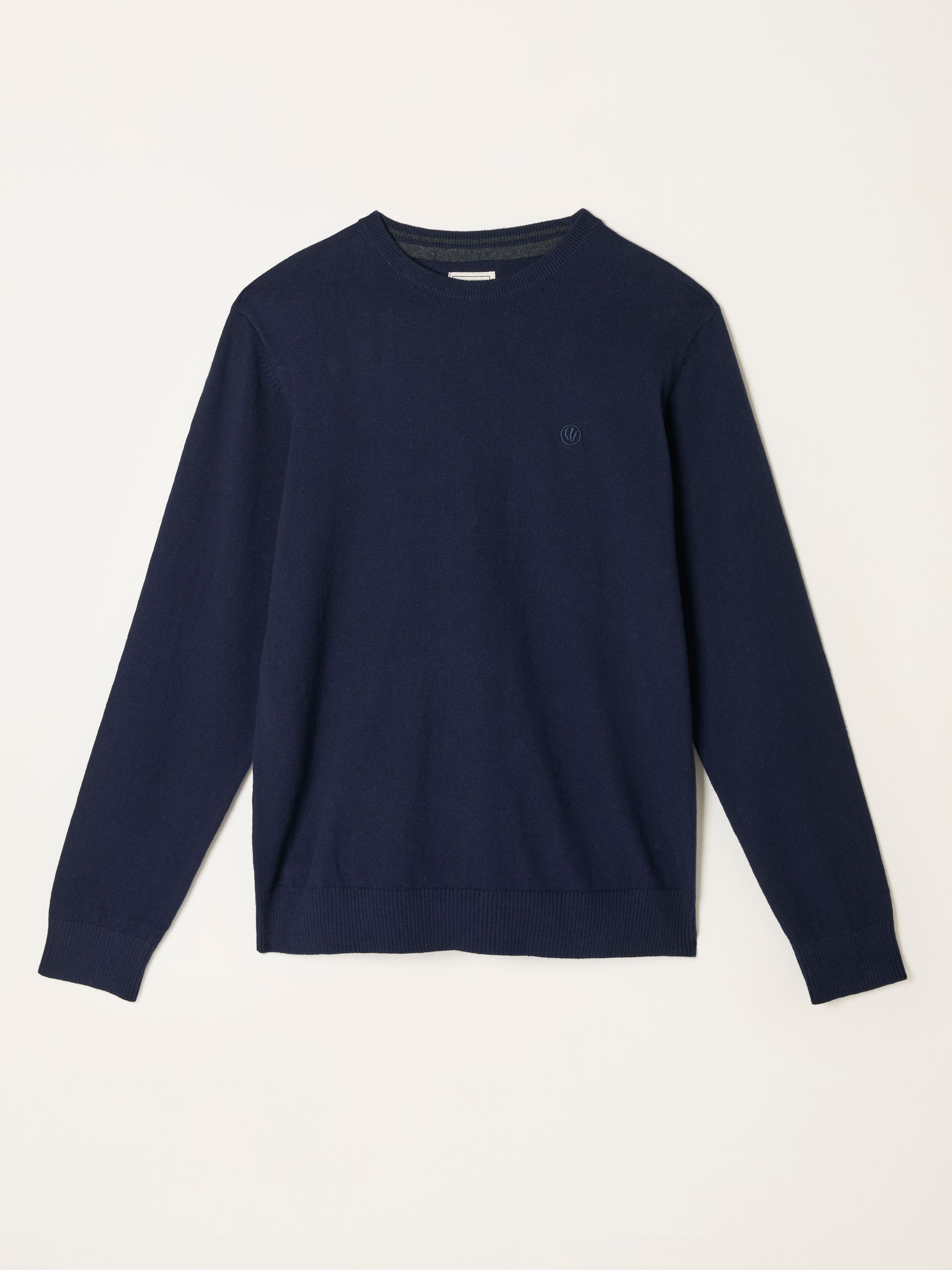 Marineblauw - FatFace Crew Neck Knitted Jumper