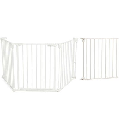 Beemoo SAFE Protect Skrugrind/romdeler 3 Paneler inkl. Forlengelsesdel 60 cm, White