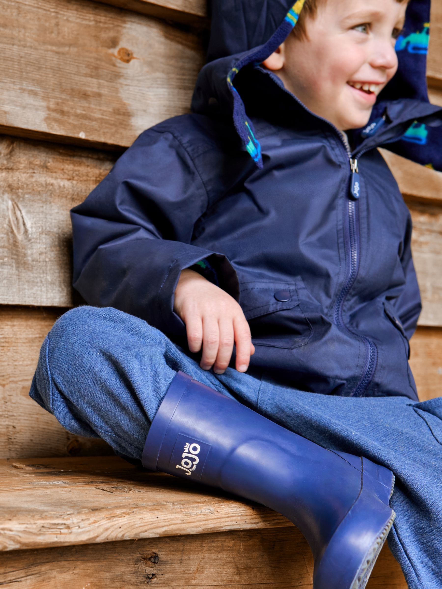 Marineblauw - JoJo Maman Bébé Plain Wellies