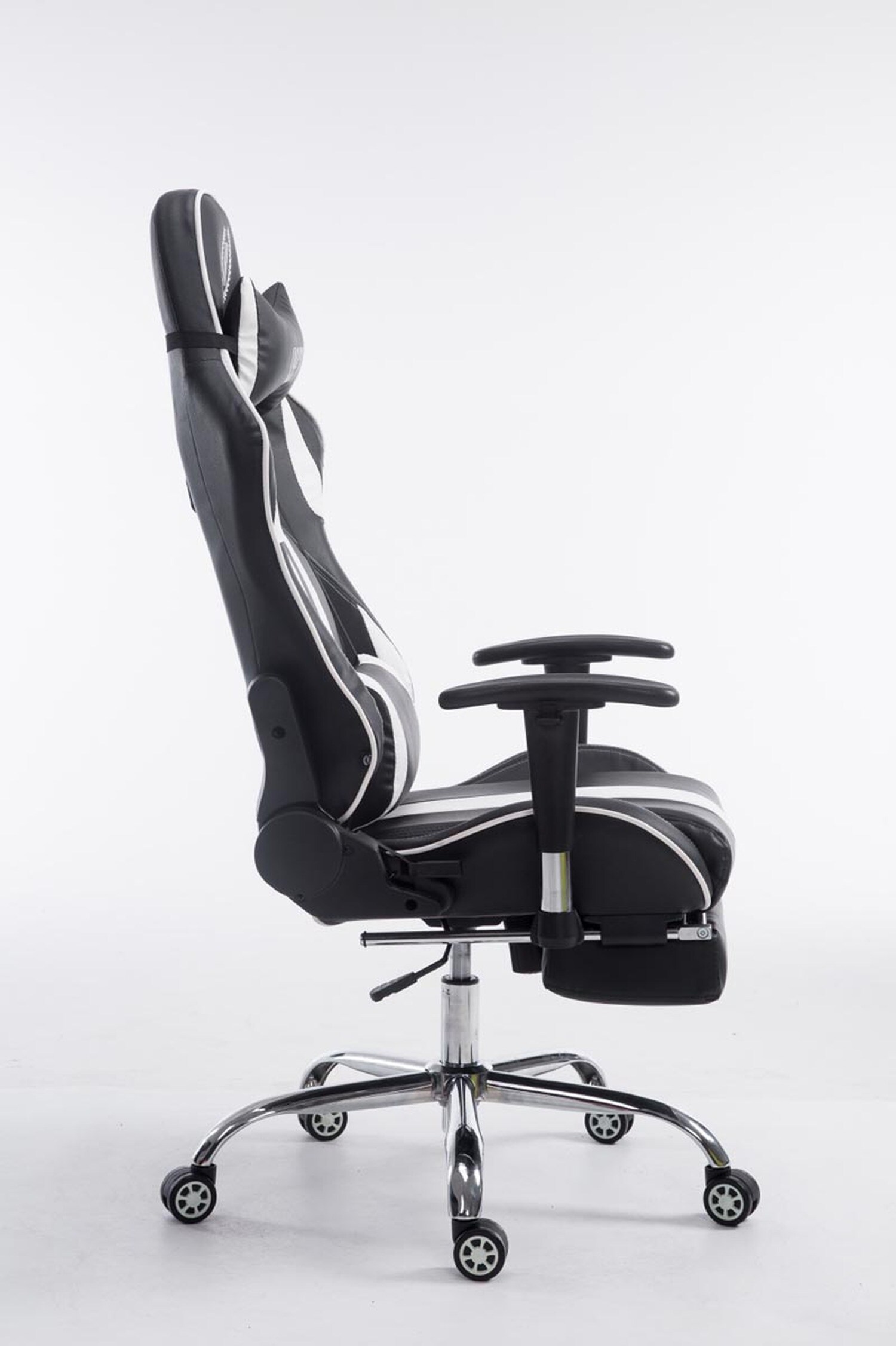 TPFLiving Racing Bürostuhl Limitless mit FußablageSchwarz/Blau