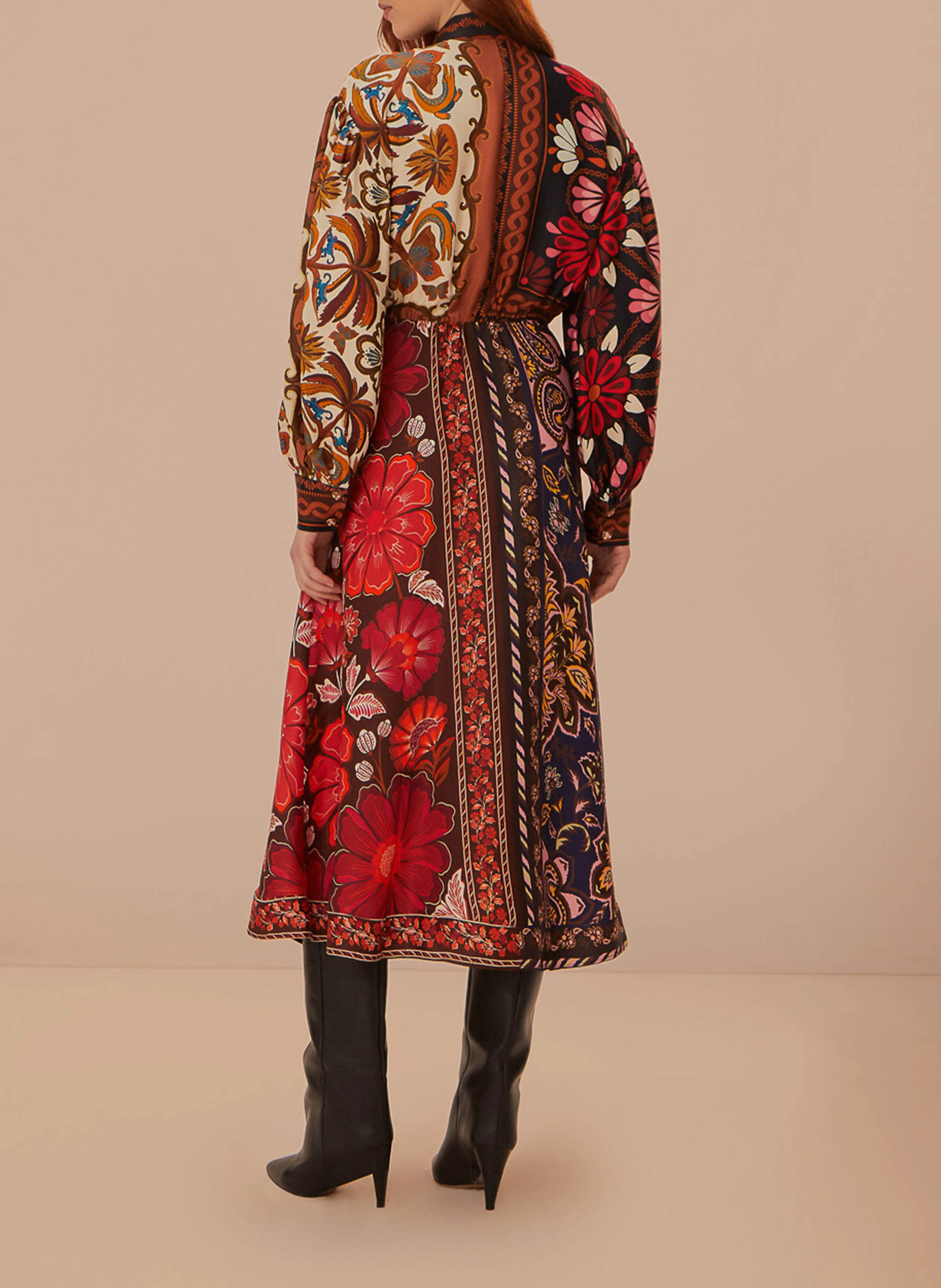 Robe longue imprimée | Multicolore