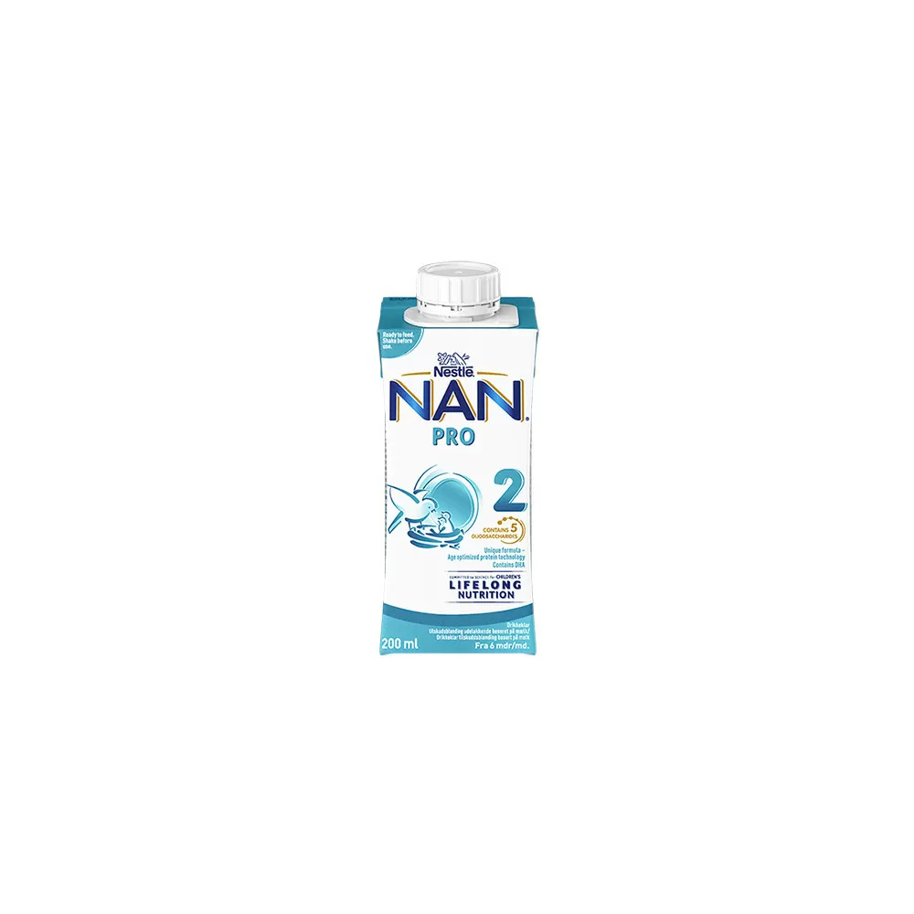 NAN Pro 2 drikkeklar fra 6 mdr - 200 ml
