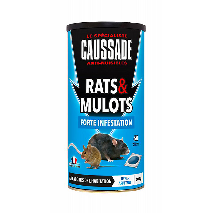Appâts anti-nuisibles rats et mulots 600g