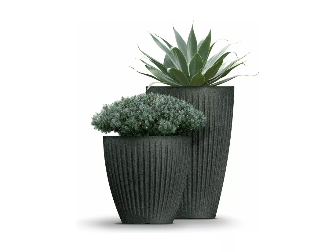 Pot de fleurs Latia Round MIDL Ø48x48 granit graphite