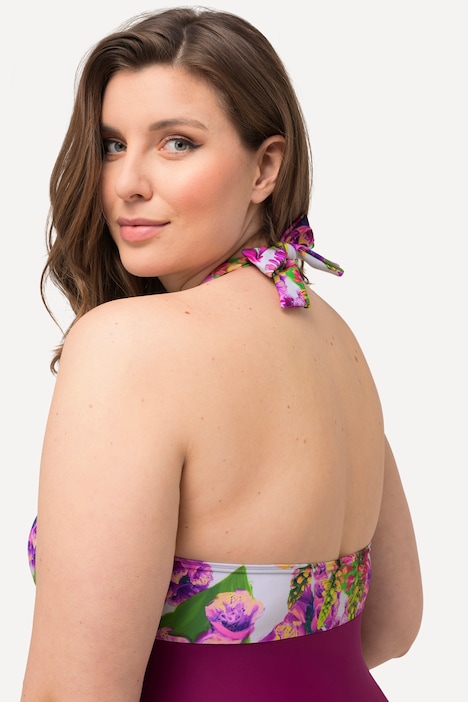 Bellieva-Badeanzug, Blüten, Softcups, Neckholder