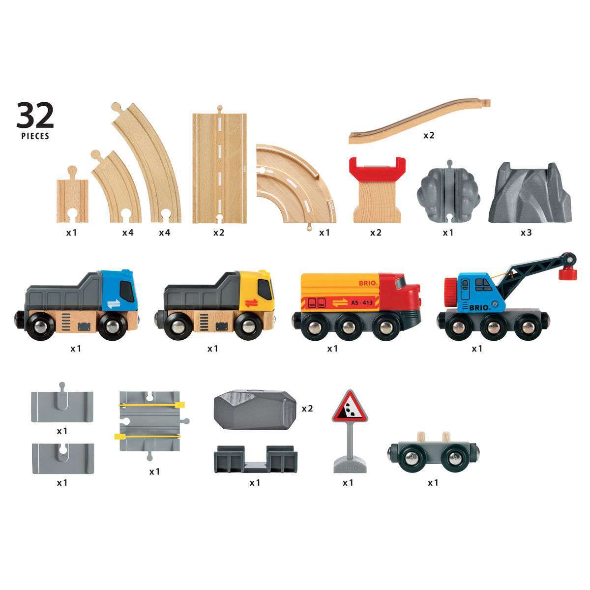 BRIO Spiel Straßen & Schienen Steinverlade Set