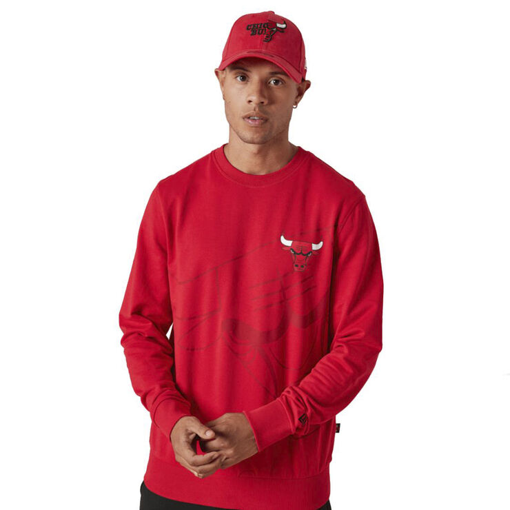 New Era washed pack graphic sweatshirt Red