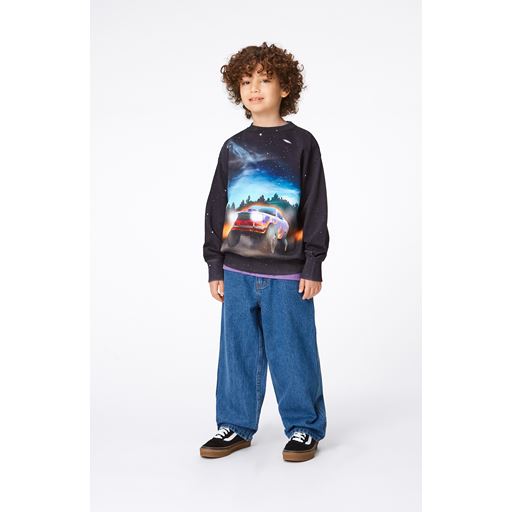 Molo Mattis Sweatshirt, Flame Car, 110 cm