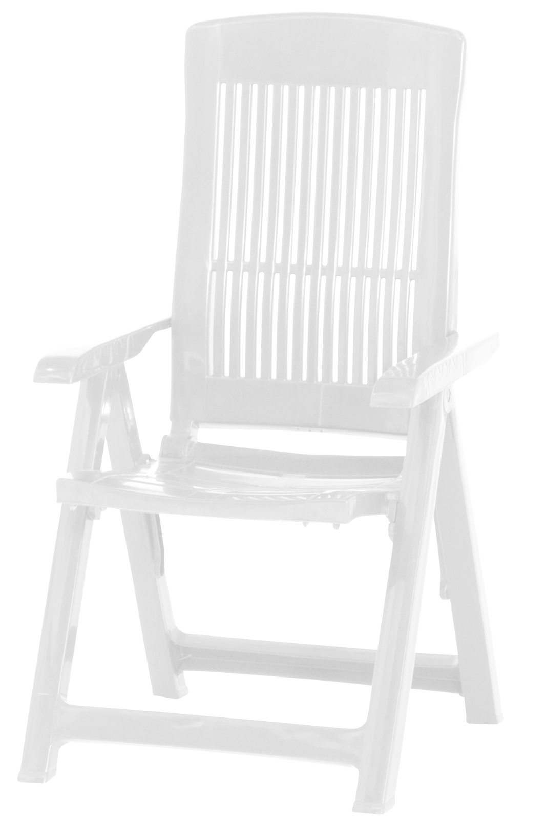 Klappsessel TAMPA - weiß - Kunststoff
