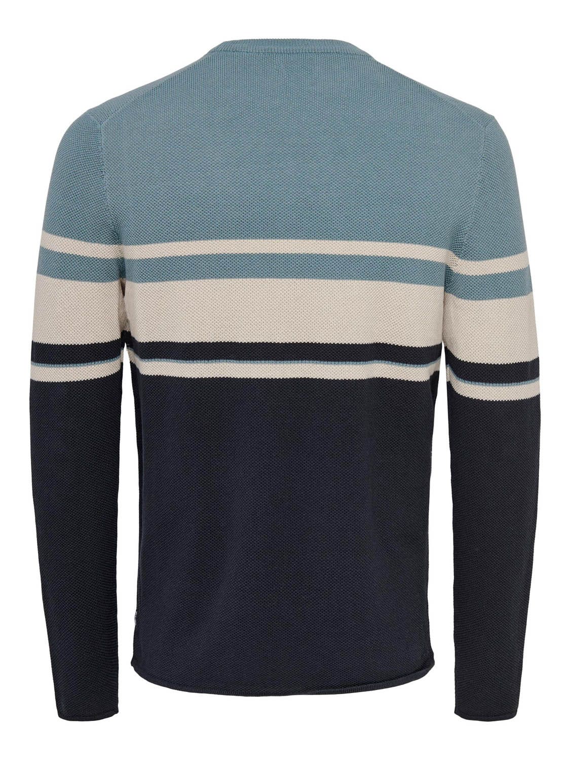 Only & Sons  Niguel Reg 12 Block Crew Knit