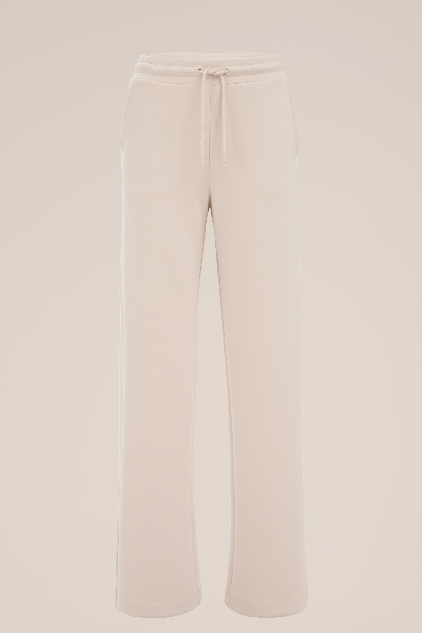 wide leg jersey broek WE Fashion Beige