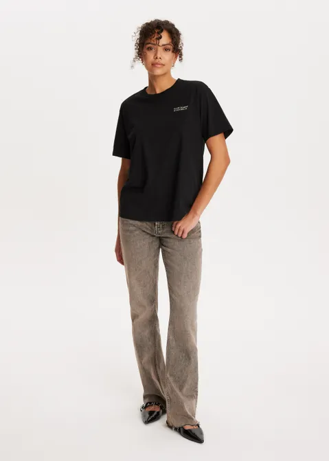 T-shirt met print art zwart (ZWART)