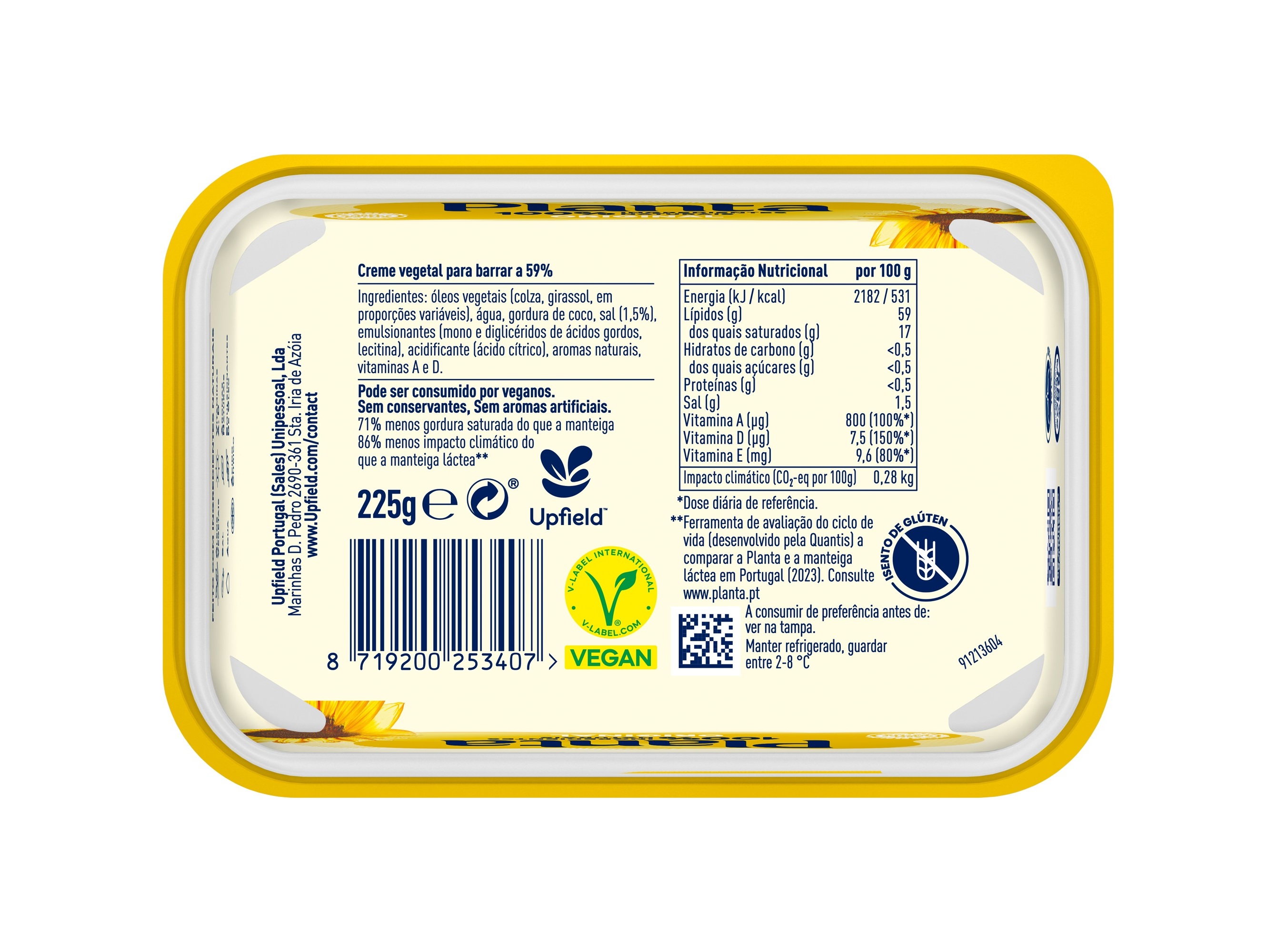 CREME VEGETAL PLANTA PARA BARRAR ORIGINAL 225G