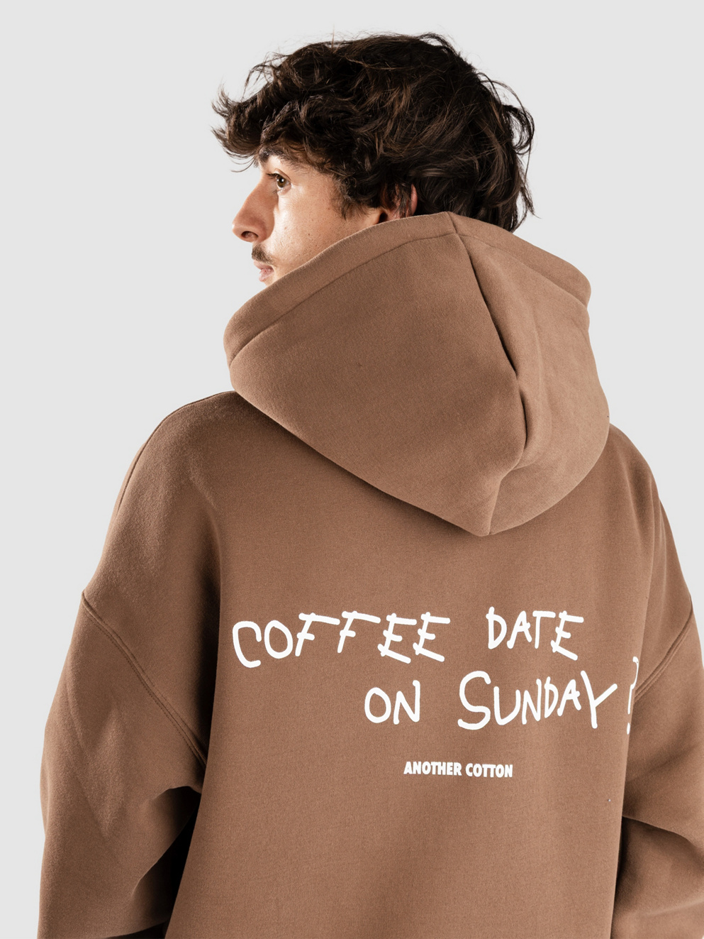 Another Cotton Lab Coffee Date Oversized Hoodie brown