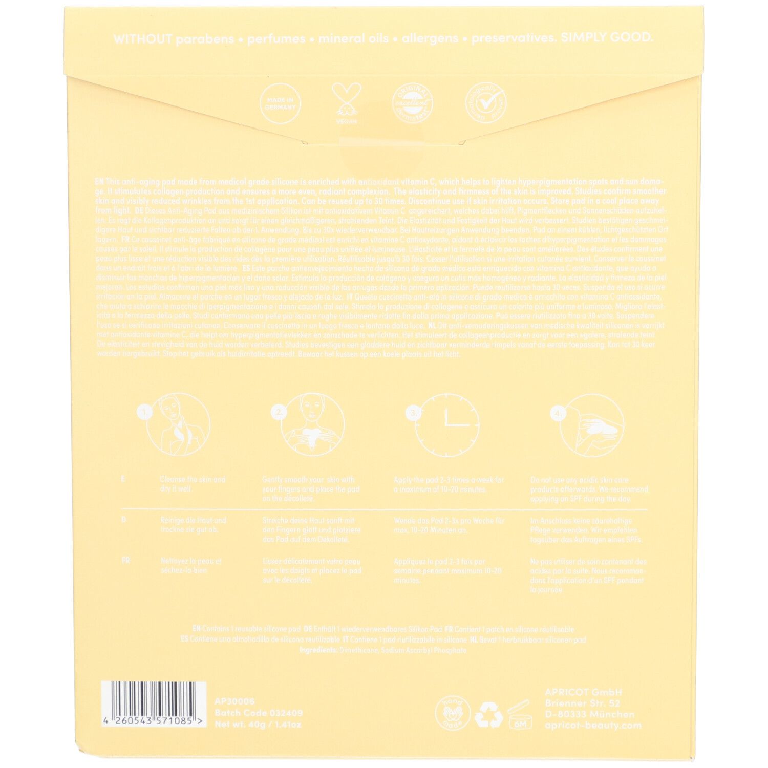 APRICOT Dekolleté Pad mit Vitamin C 