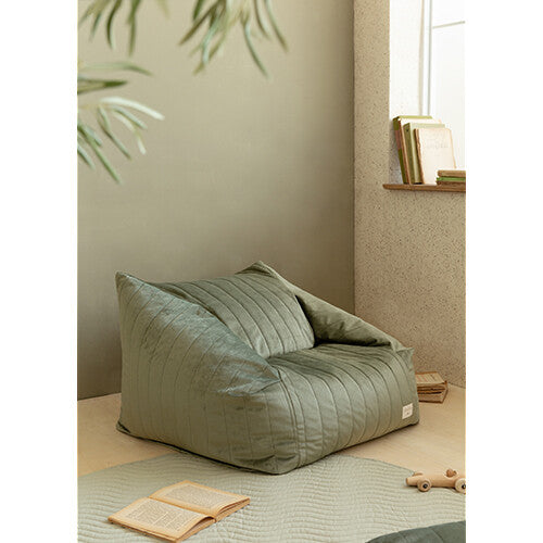 Nobodinoz zitzak chelsea velvet - olive green