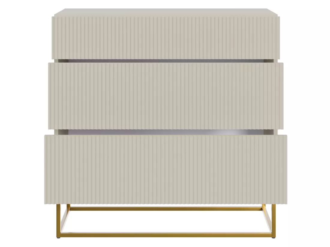 Commode avec tiroirs - 90 cm - taupe (gris-beige) - VELDIO