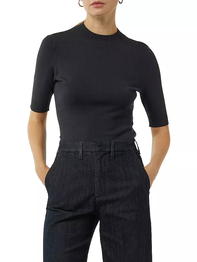 COMMA Pullover Slim Fit dunkelblau