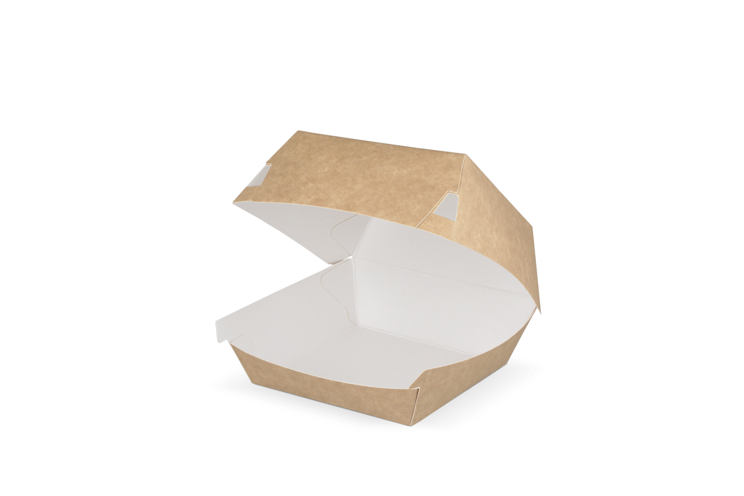 Hamburgerbakje Klein kraft/wit BIO