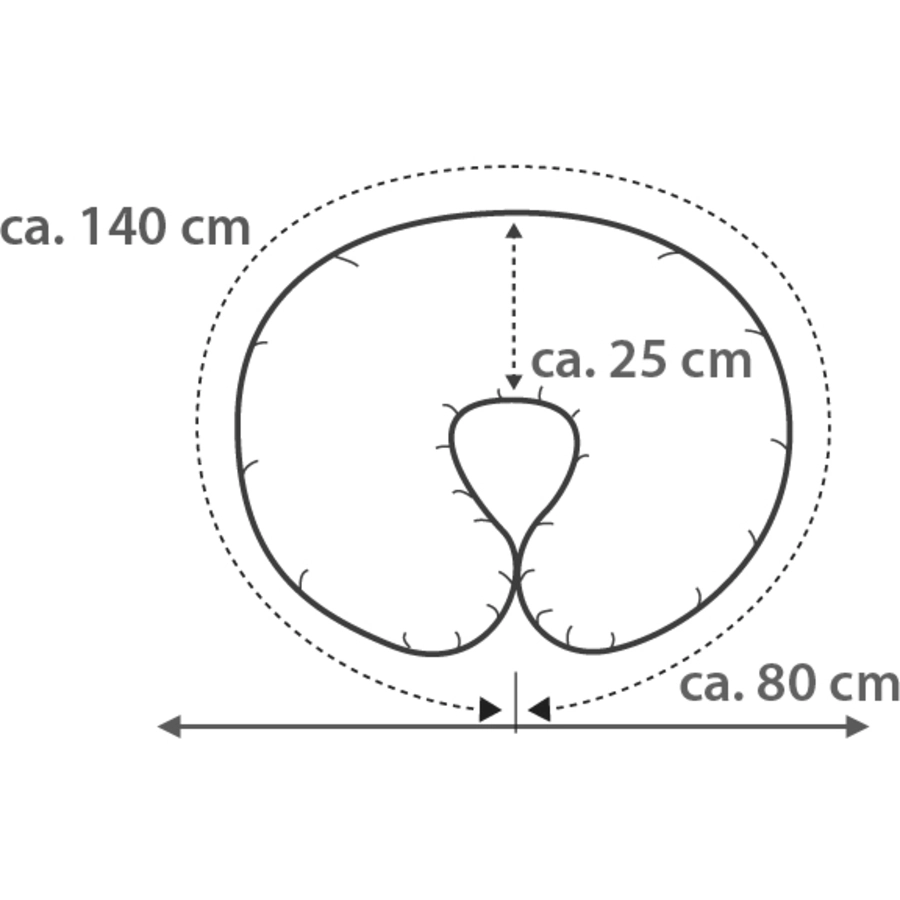 THERALINE Bezug für das Wynnie Kissen Jersey grau