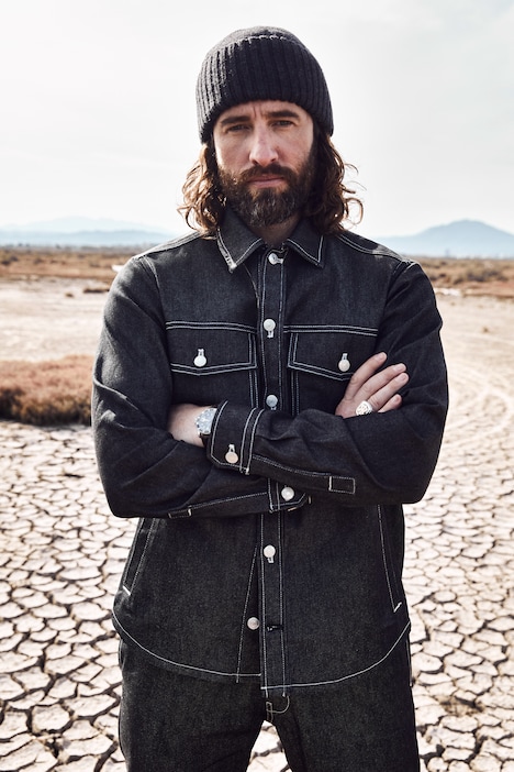Hemd, Denim, Overshirt, Langarm, Kent Kragen, Raw Denim