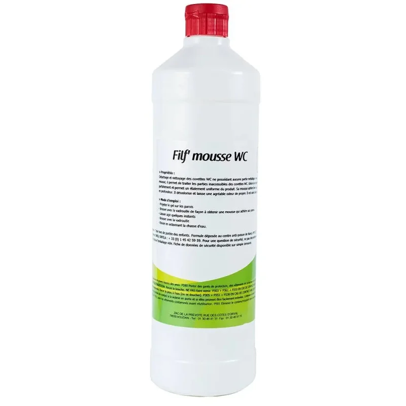 FILFA FRANCE - Nettoyant, détartrant wc mousse - Parfum fresh oxygen - 1L