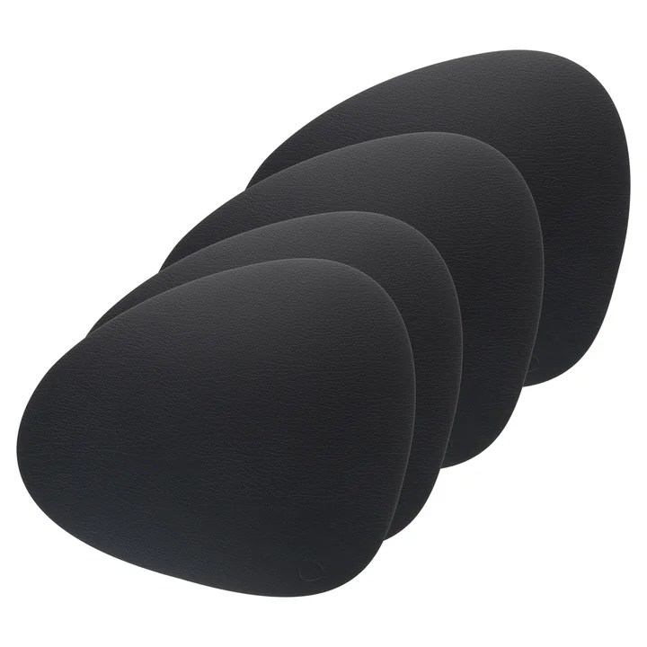 Lind DNA - Tischset Curve L, Bull schwarz (4er-Set)