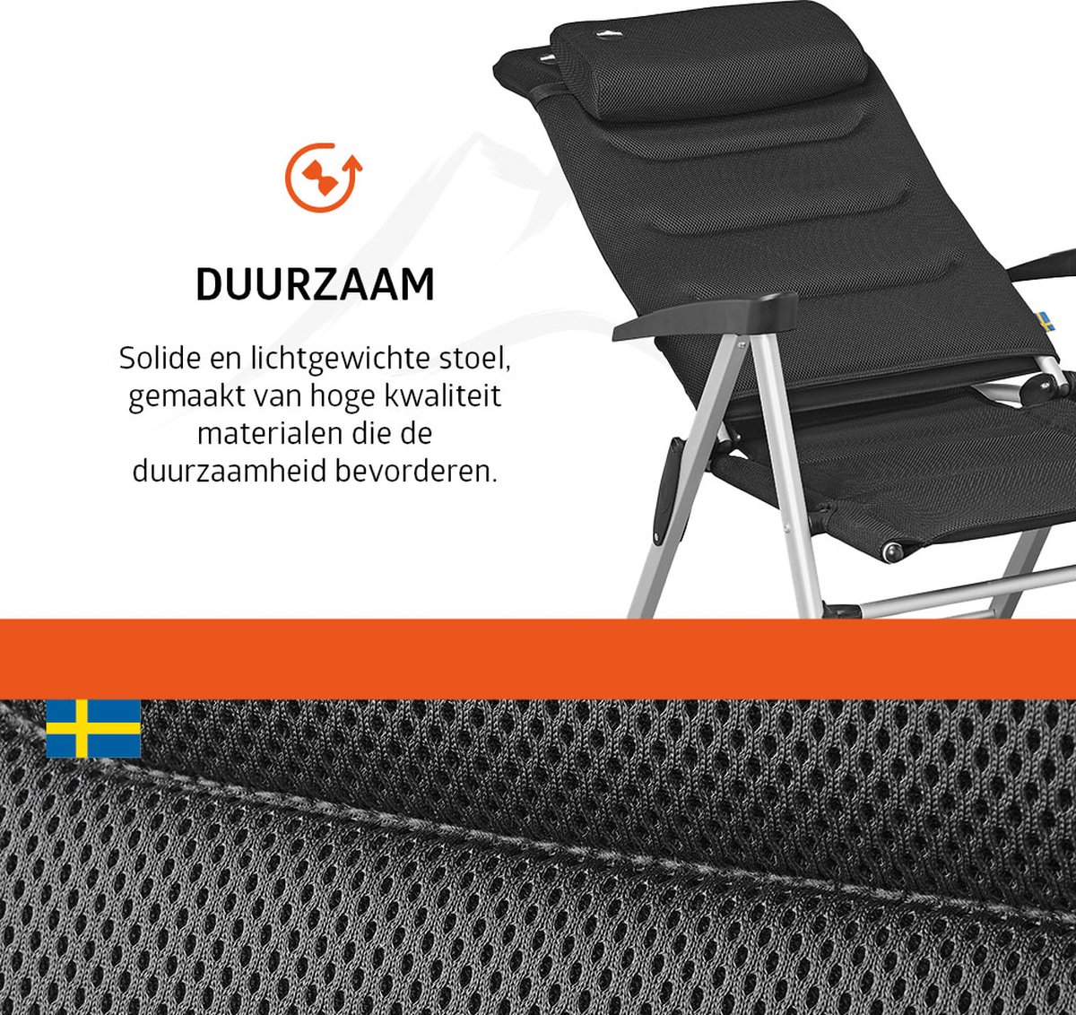 Campout Colibri Hybrid set van 2 standenstoelen - Black
