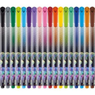 Maped Deepsea Paradise - 18 Feutres Premium - pointe 2,5mm - pochette carton