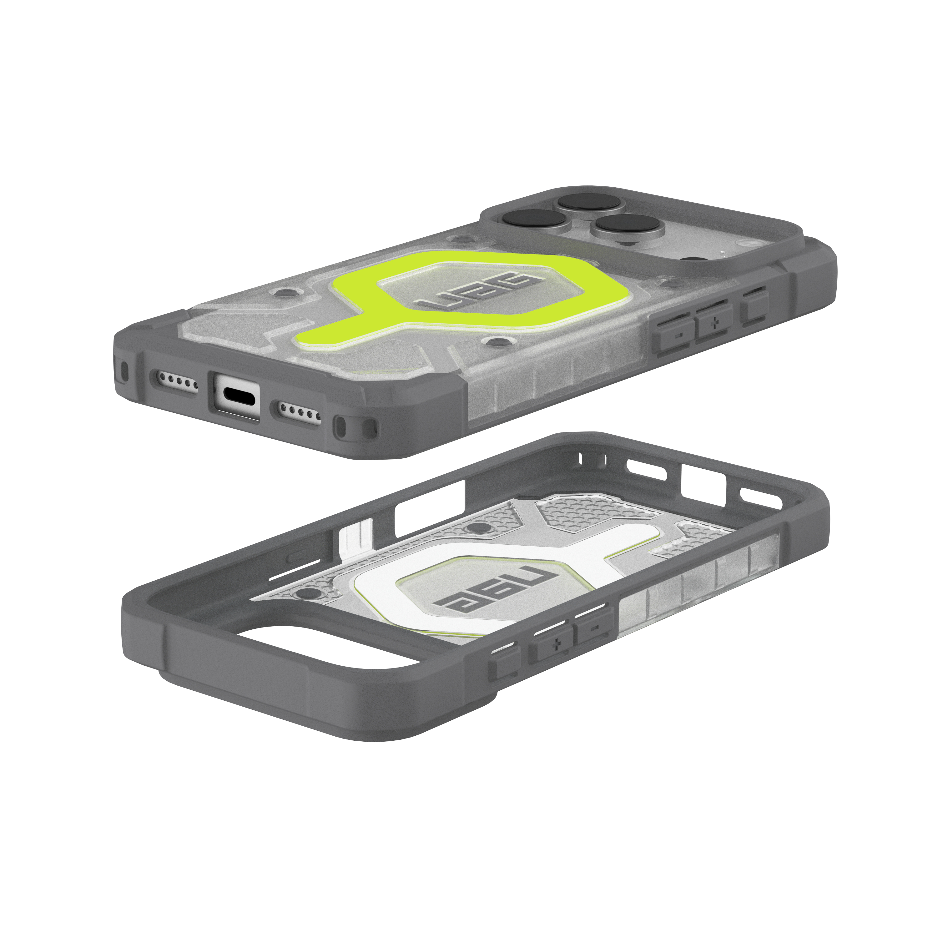 iPhone 17 Pro MagSafe Schutzhülle Pathfinder (114551118181) - Active Neon (Transparent / Gelb)