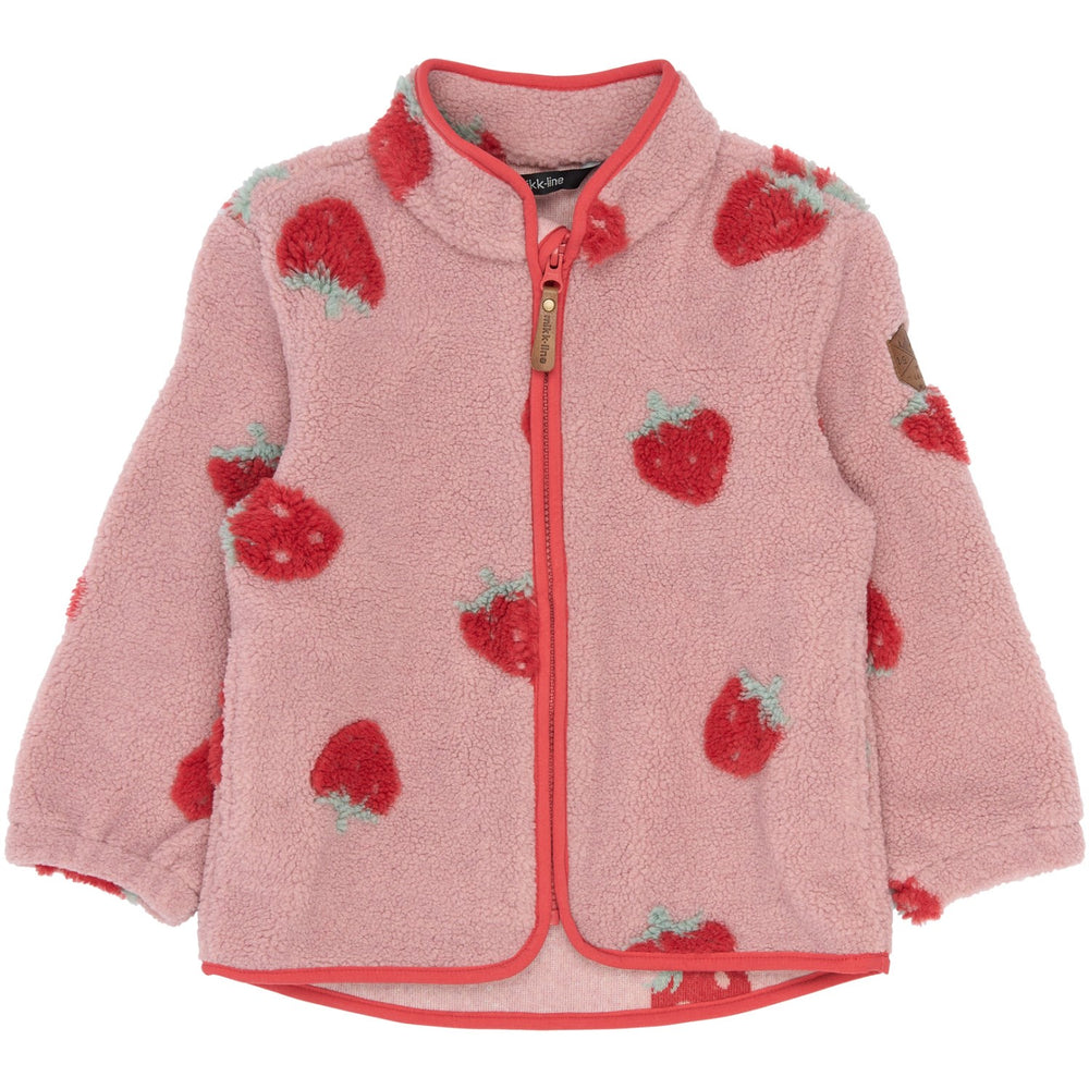 Køb Mikk-Line Strawberry AOP Teddy Jakke 3D