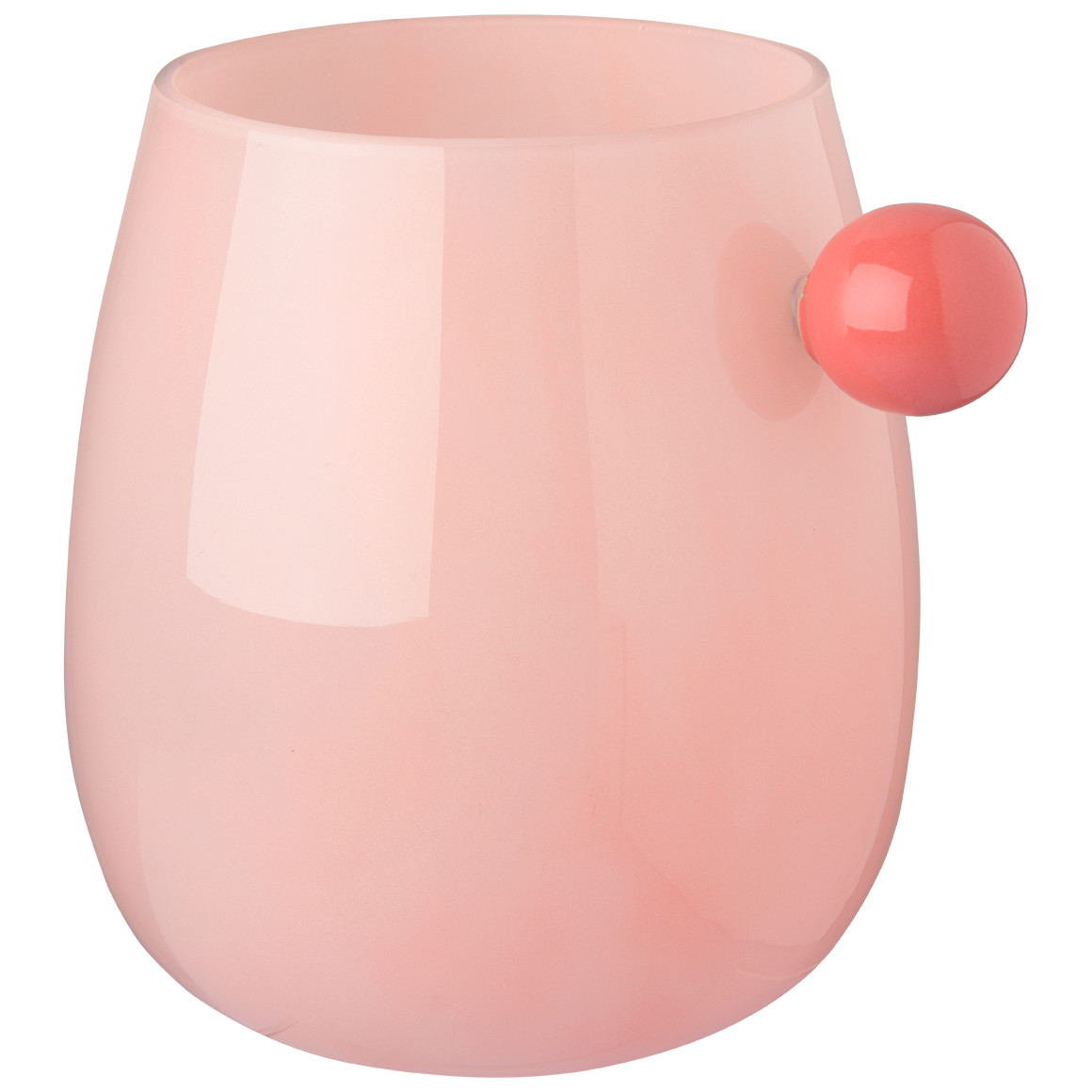 Große Vase mit Knubbel rosa / dunkelrosa