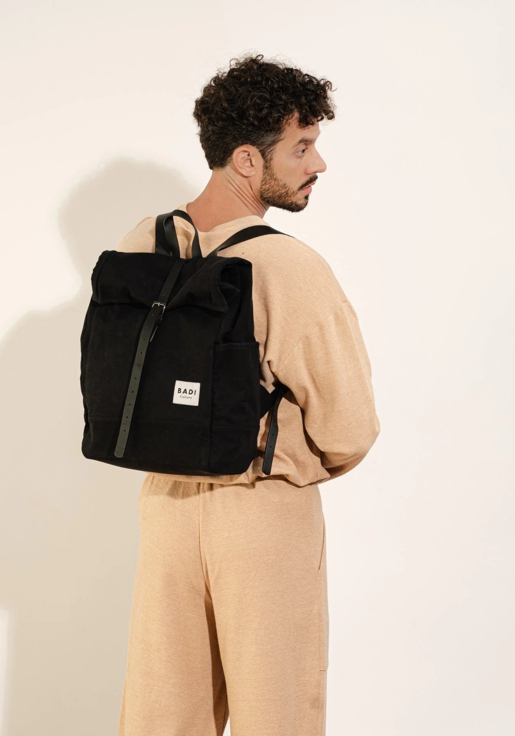 BADI Culture Roll-Over Rucksack Roll-Over Backpack Black