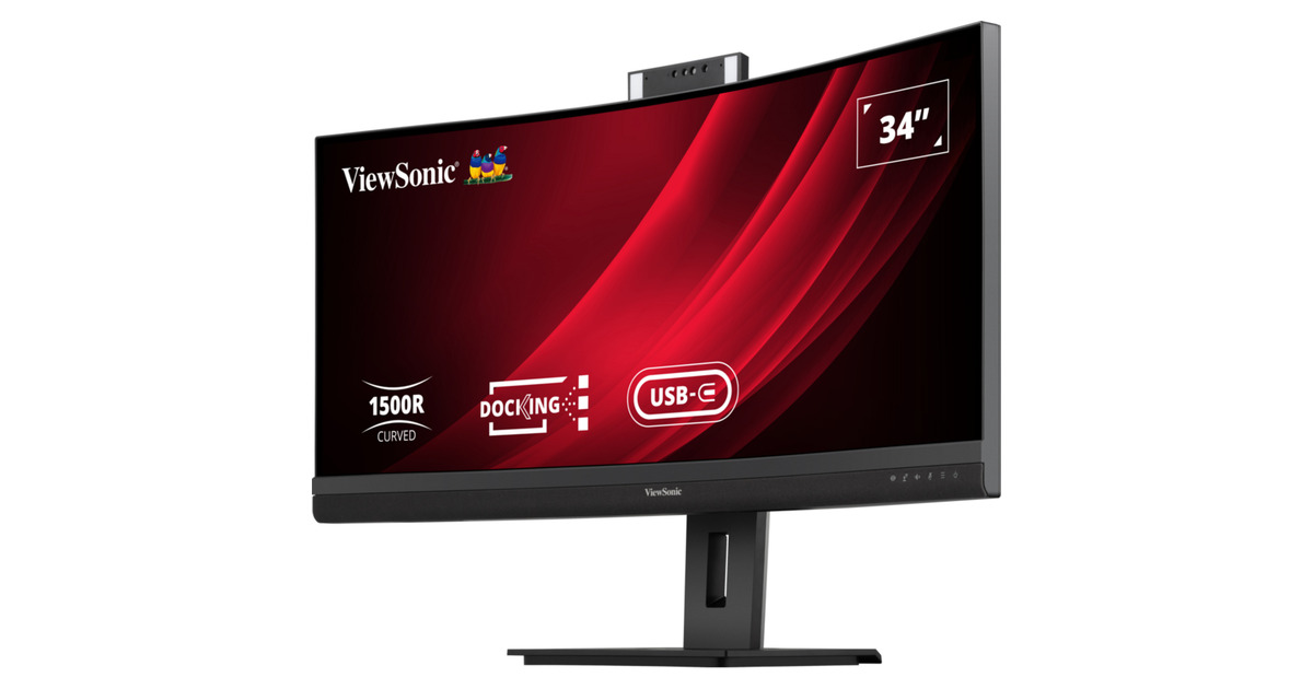 ViewSonicVG3457CV Curved Video Conferencing Docking Monitor 34